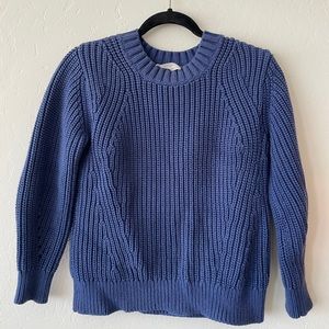 Blue Textured Crewneck Sweater from Everlane